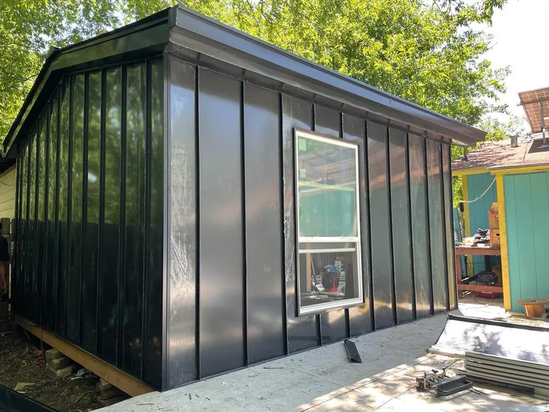 Black standing seam metal wall panels for Metal Roof Installation in Burr Ridge